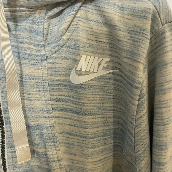 Nike‎ Blue Striped Hoodie L - Picture 3 of 5